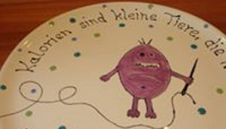 kreativ cafe momentmal bemalte teller