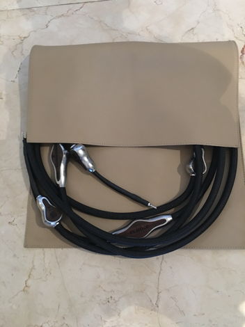 echo leather pouch and cables