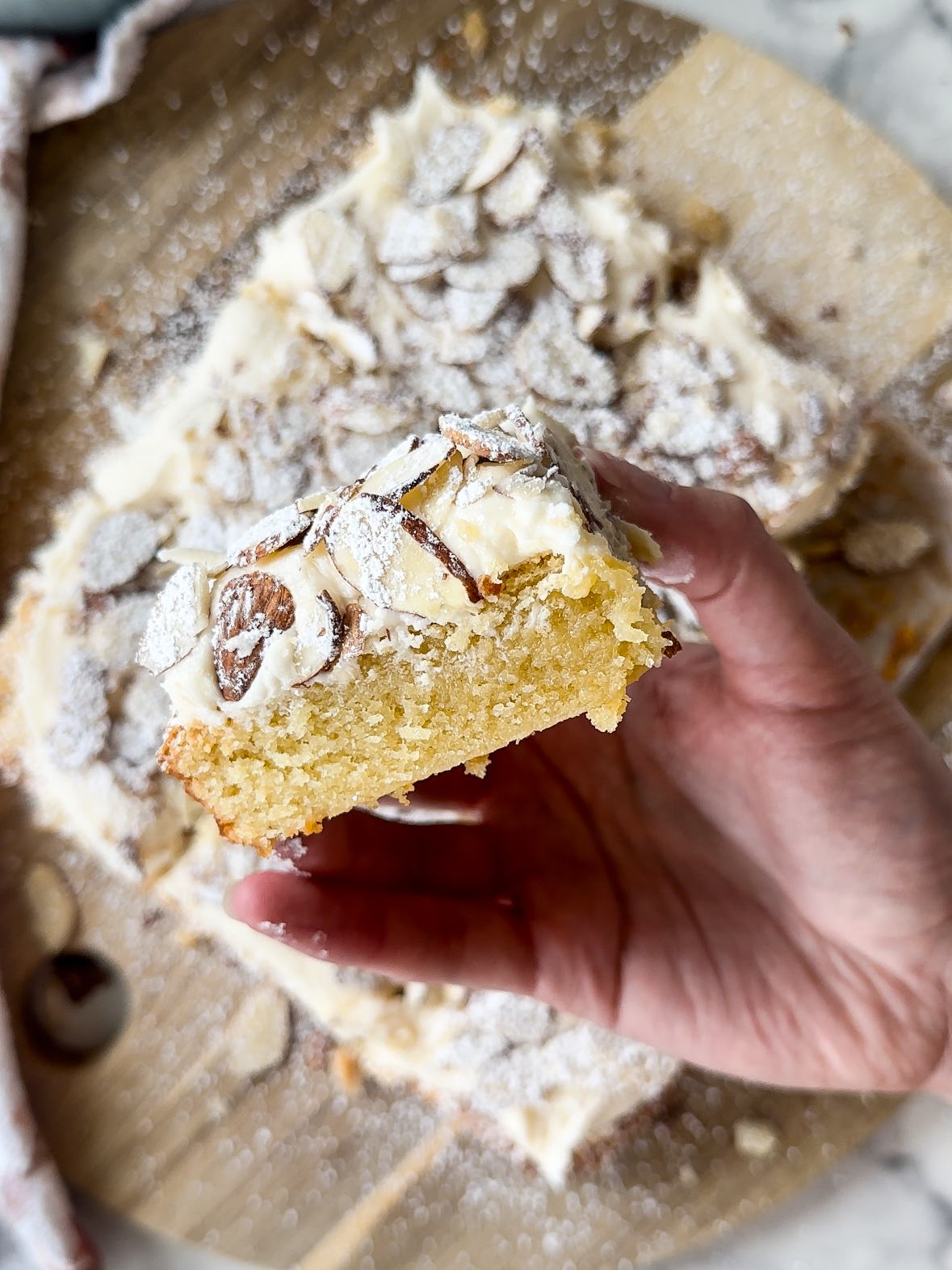 Almond Croissant Blondies - Tasting Thyme