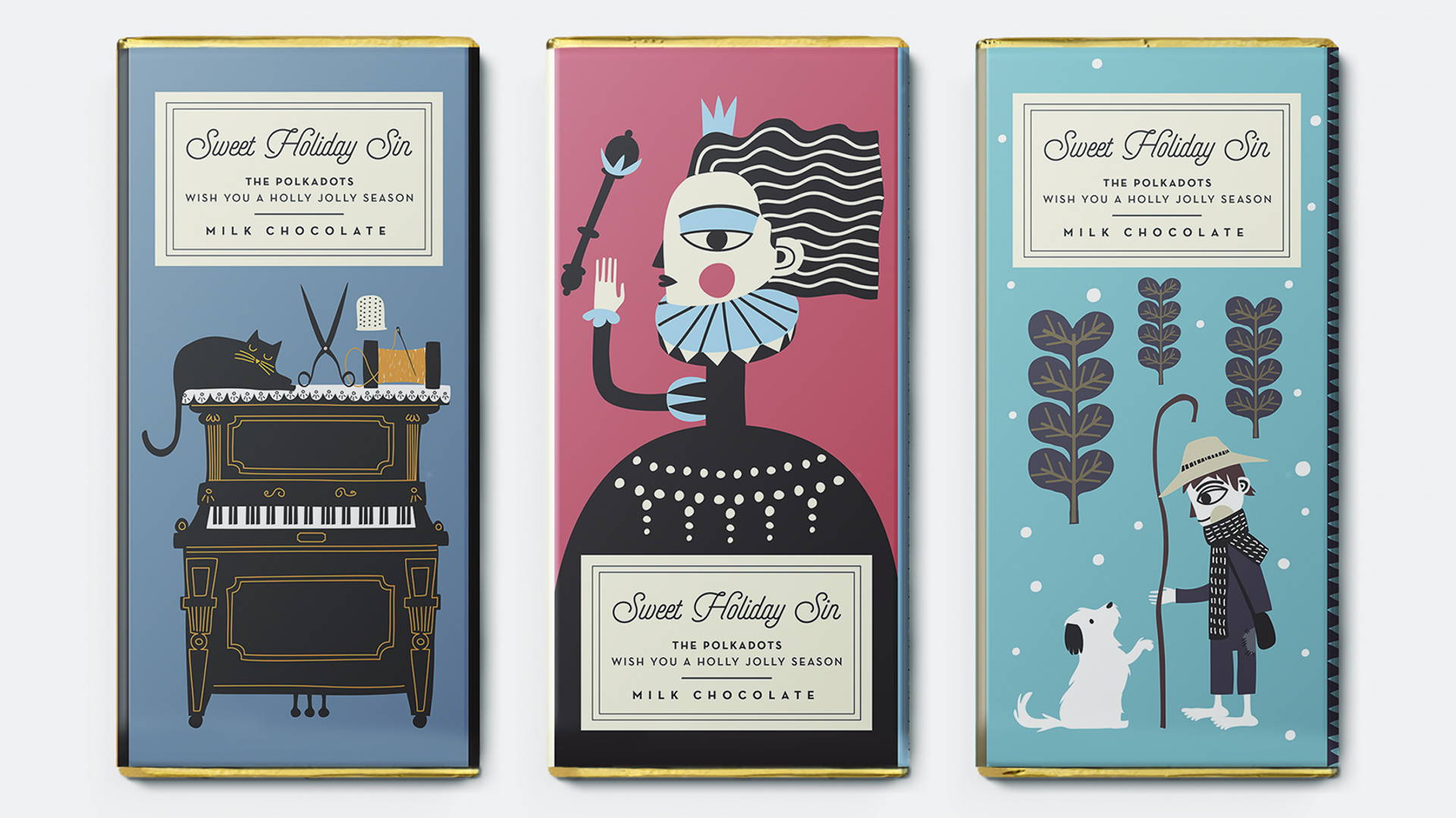 Featured image for Check Out the Whimsical Illustrations For This Holiday Chocolate Packaging