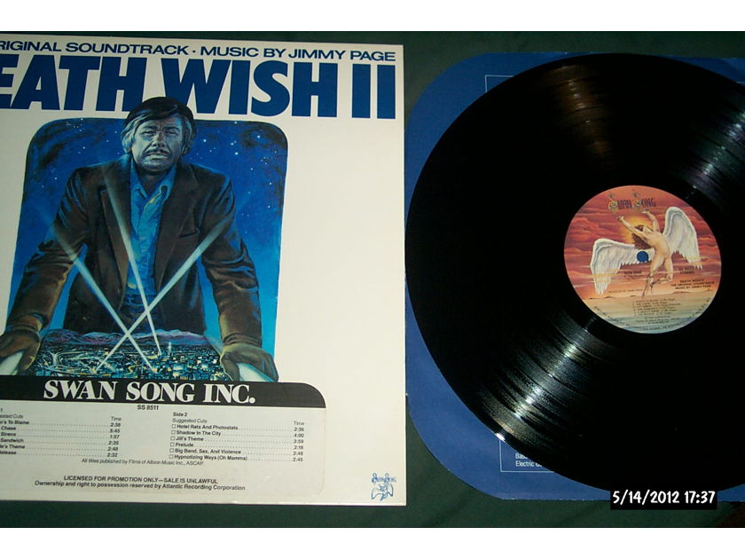 Jimmy Page(Led Zeppelin) - Deathwish II Promo LP NM DJ Timing Strip Front Cover