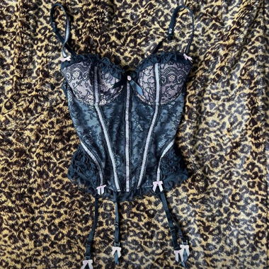 y2k mall goth/dolette fairy lace corset with bows