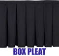 table skirt box pleat