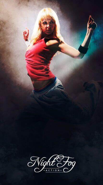 Night Fog V2 - экшен Фотошоп для создания ночного тумана