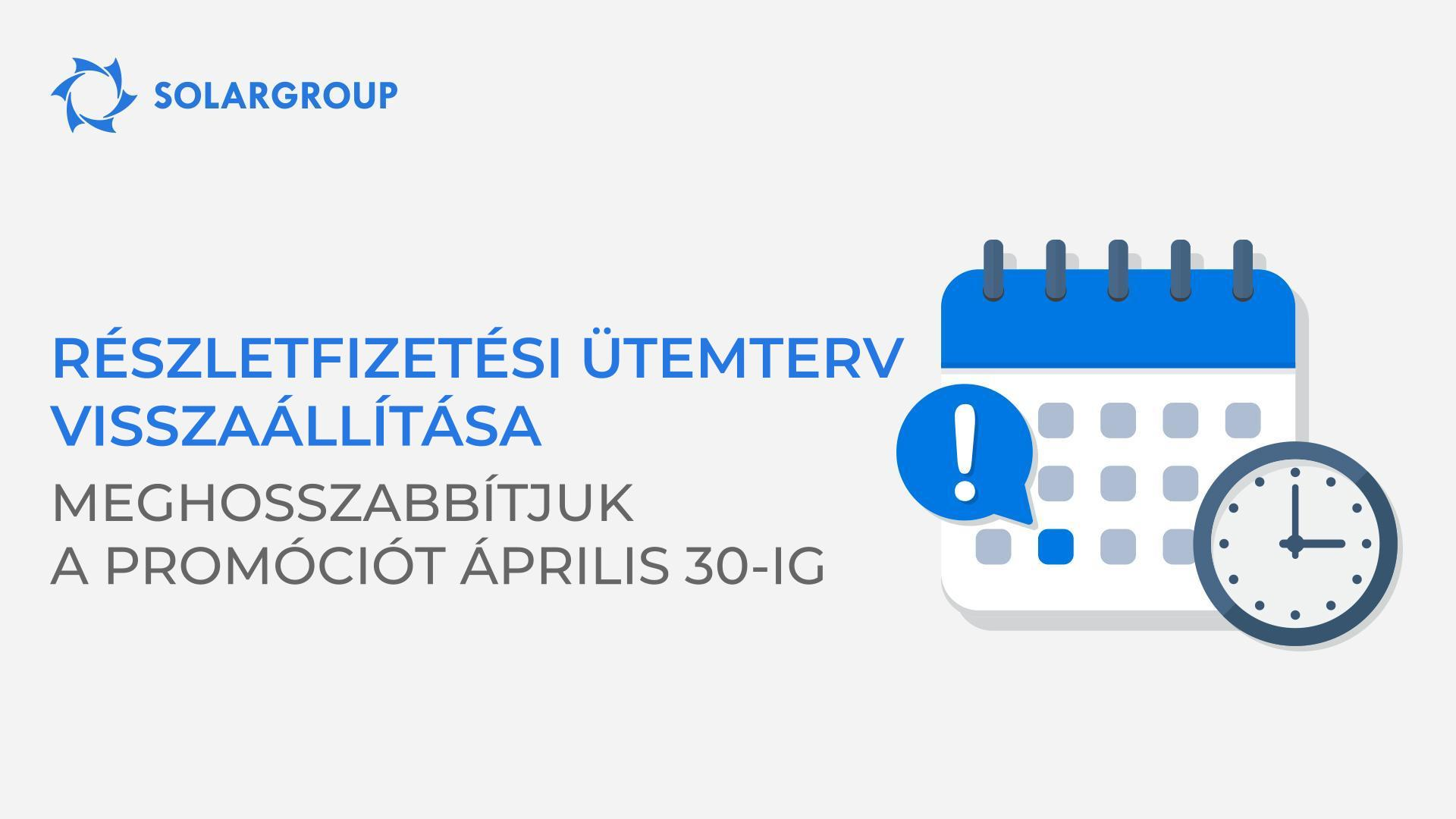Részletfizetés visszaállítása: meghosszabbítottuk a promóciót a webirodában április 30-ig
