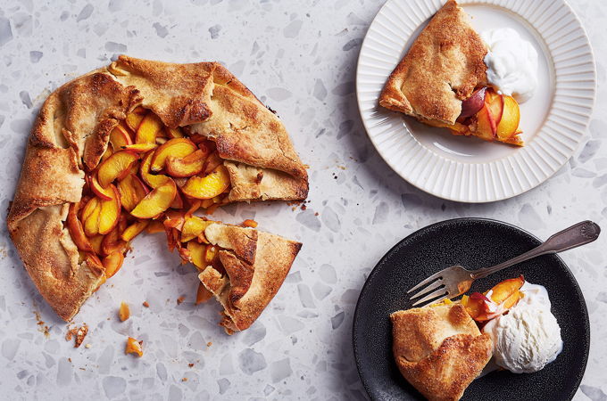 Rustic Nectarine, Peach and Apricot Tart