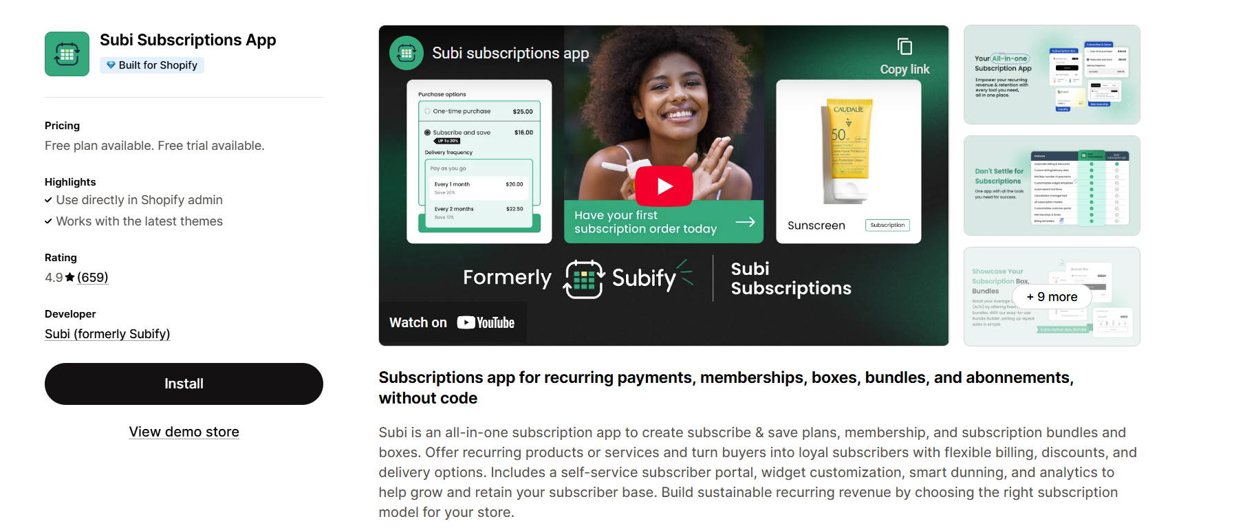 Subify Subscriptions App