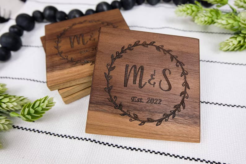 laser engraving Wooden Coasters 07