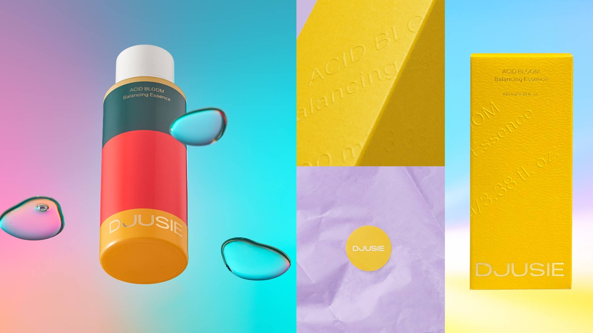 Featured image for Djusie's Color Blocked Packaging System Proves That The Use Of Vivid Color Can Still Feel Premium