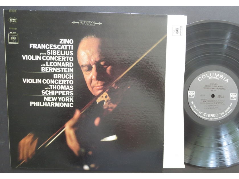SIBELIUS / BRUCH, Violin Concertos FRANCESCATTI NYPO [Columbia 2 eyes] USA LP