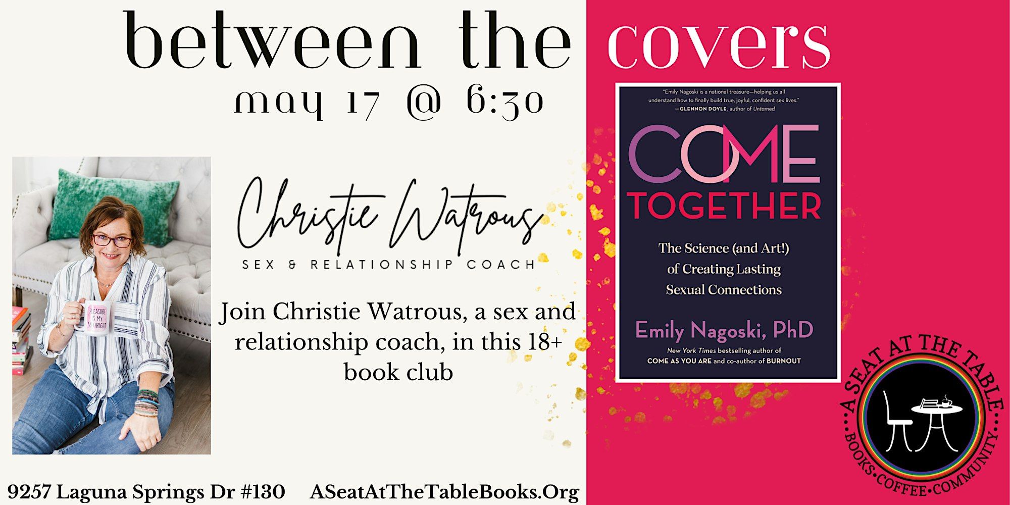 Between the Covers Book Club w/ Christie Watrous: "Come Together" promotional image