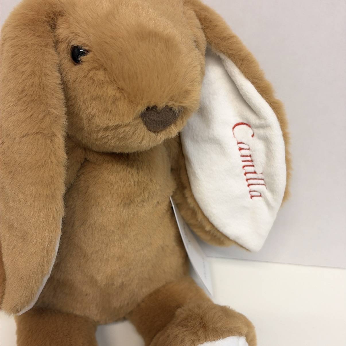 doudou lapin bébé, peluche bébé européenne, doudou enfant sécurisé, doudou éthique, made in Europe premium élégant excellence