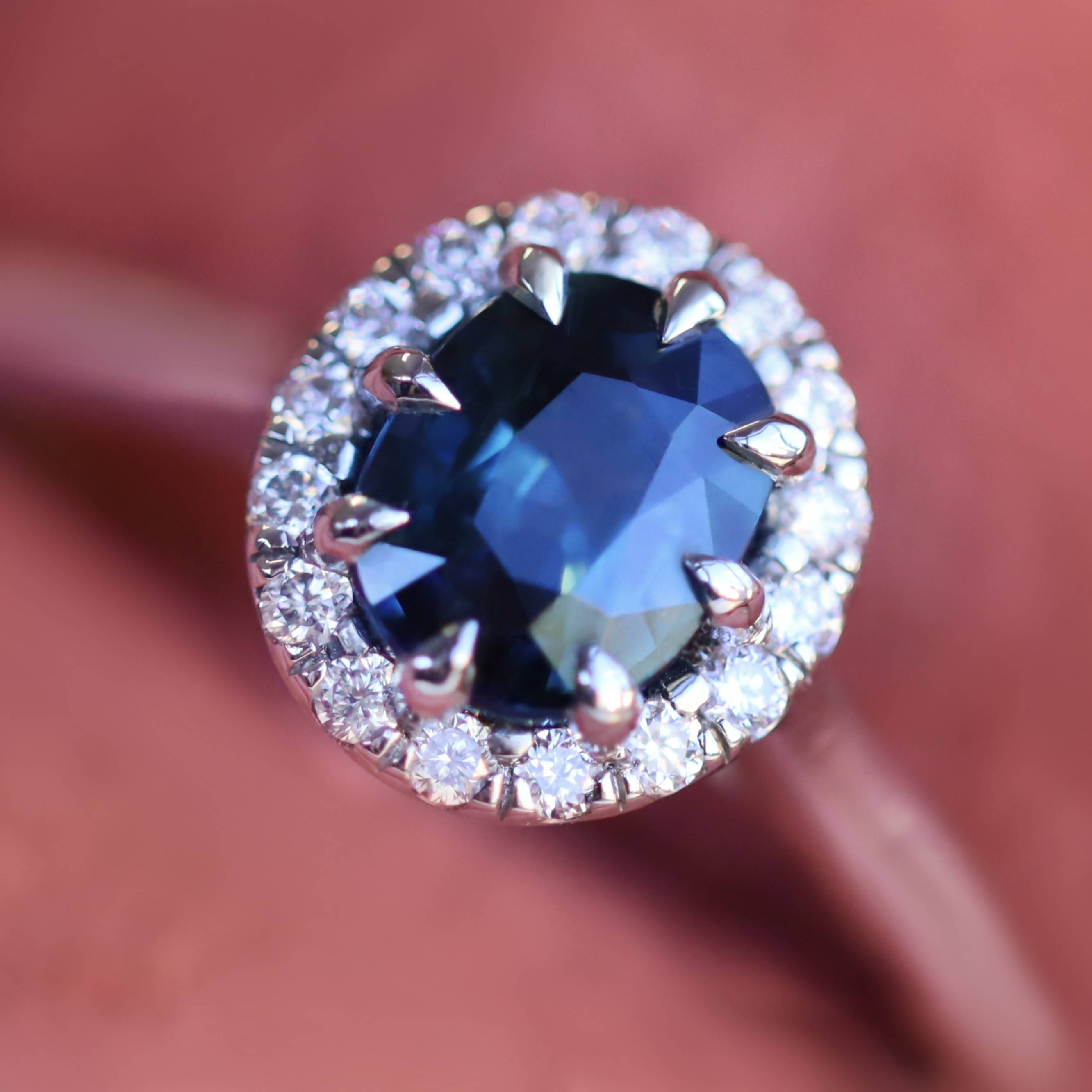 Halo engagement ring