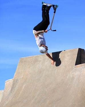 to Backflip on a Scooter. Tricks tricks | RIDERS