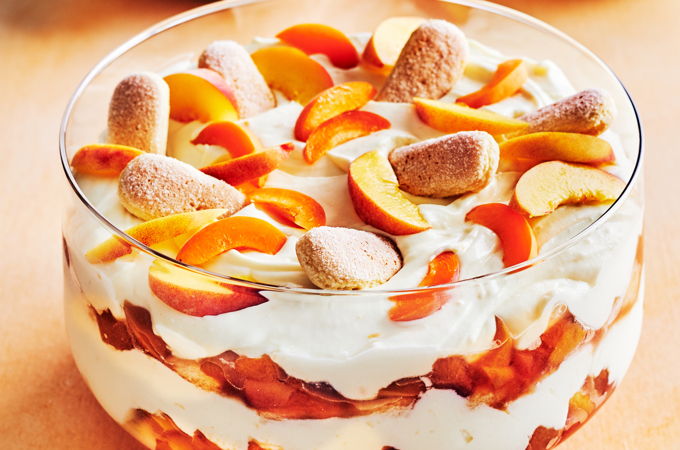 Peach and Apricot Trifle