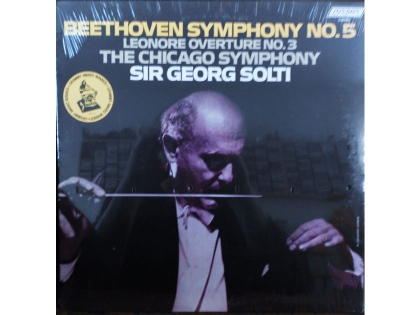 FACTORY SEALED ~ SIR GEORGE SOLTI ~ GRAMMY AWARD WINNER ~ CHICAGO SYMPHONY ~  - BEETHOVEN~SYMPHONY NO. 5 ~LEONORE OVERTURE ~  LONDON CS 6930 (1976)
