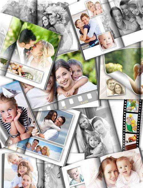 Фотошоп универсальная фотокнига с черно-белым эффектом