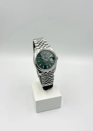 Rolex Datejust 36 Green Index Dial Jubilee