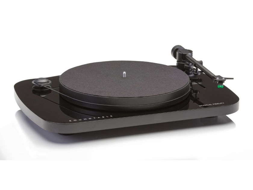 Musical Fidelity Roundtable Turntable System AT95E Cartridge; Gloss Black (New) (14553)