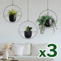 iron hanging planter, simple hanging pot, hanging plant holder