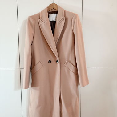 Langer Mantel Mango sehr helles Creme-Rose
