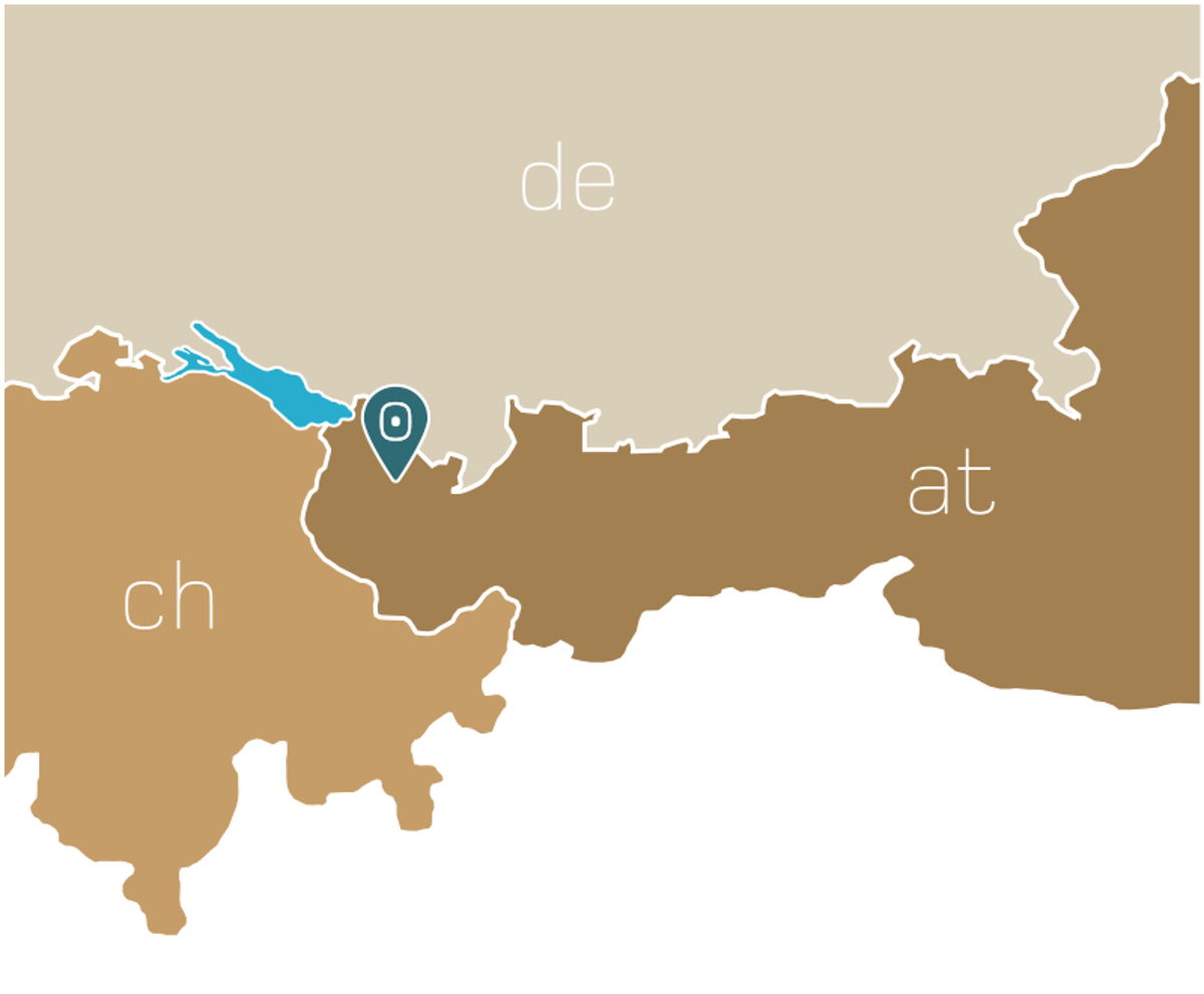 Karte mit Lage der Sonne Mellau - Wellness in Österreich nahe der Schweiz gelegen