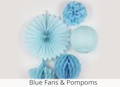 Blue Fans & Pompoms