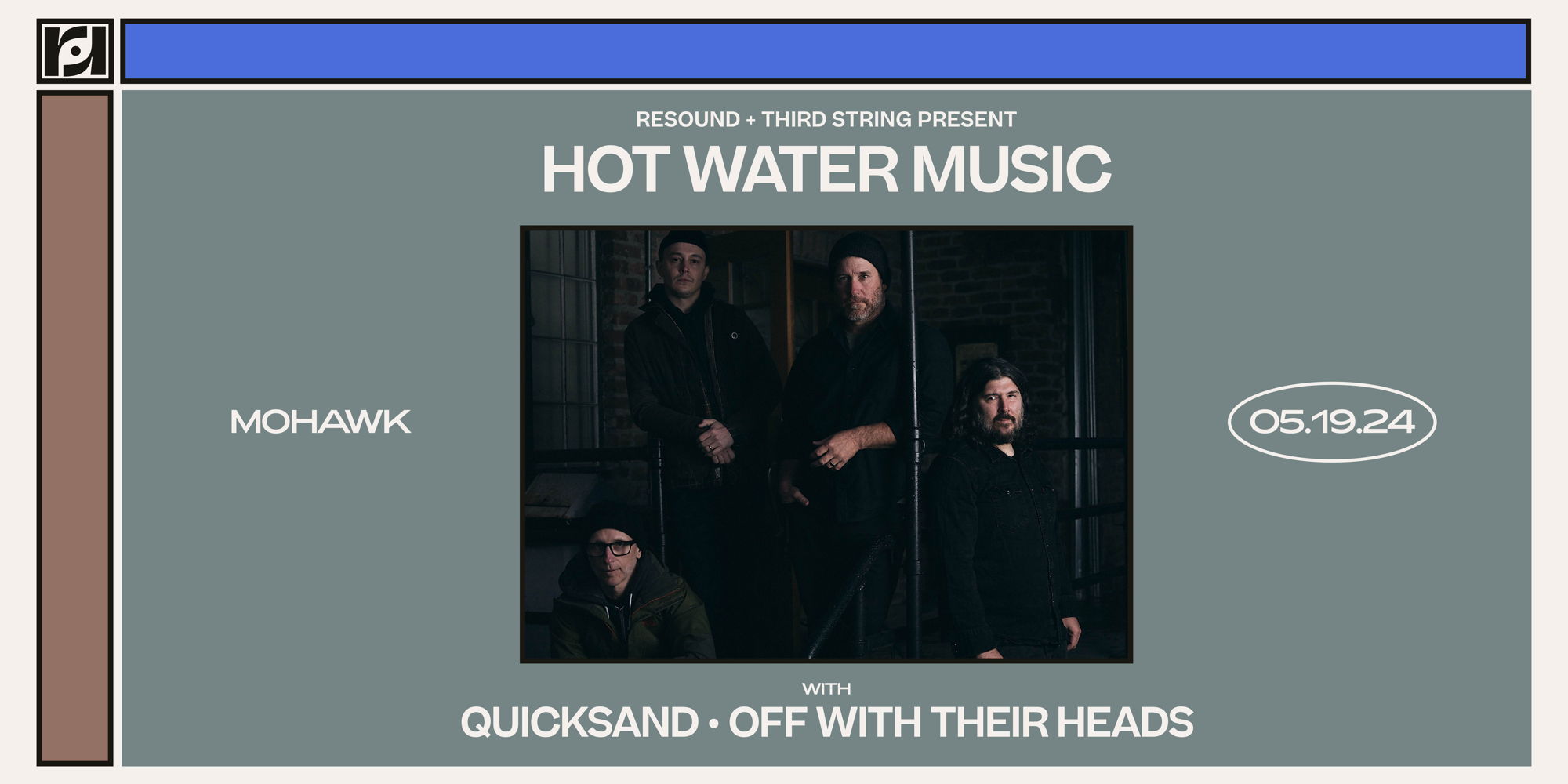 Third String &  Resound Present: Hot Water Music w/ Quicksand & Off with their Heads at Mohawk promotional image