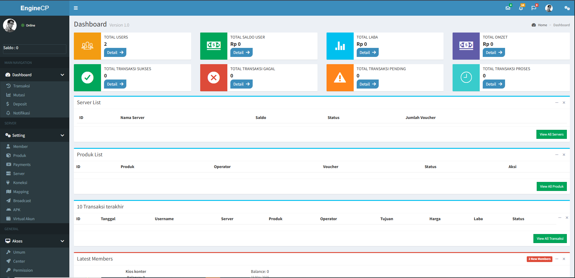 Admin Dashboard