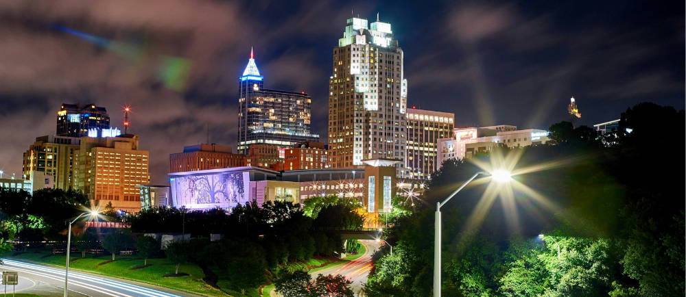 Raleigh Night Skyline