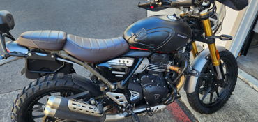 2025 TRIUMPH SCRAMBLER 400 X motorcycle for rent near Santa Rosa, CA