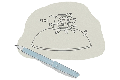 A technical drawing or the original 1933 Coolicon pattern