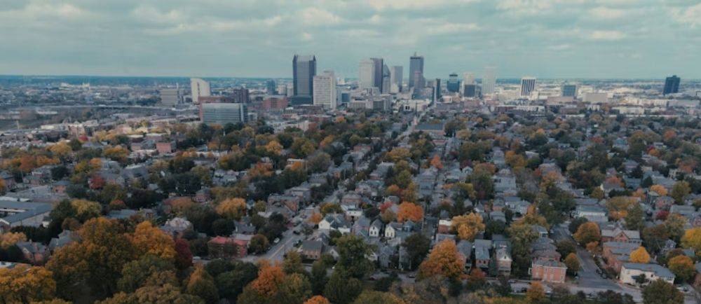 Columbus from the air