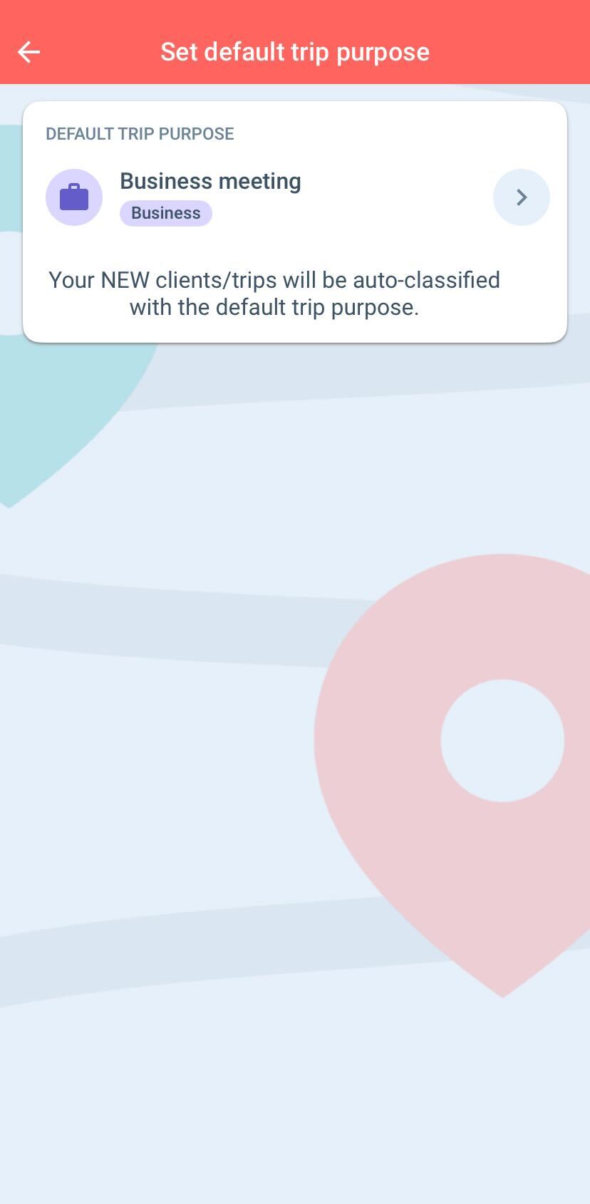 default trip purpose