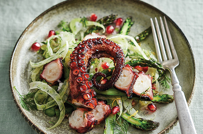 Fennel, Asparagus and Grilled Octopus Salad