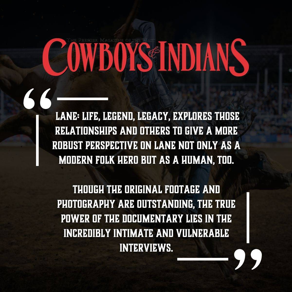 Cowboys & Indians article