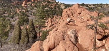 Gold Camp Overlook and Garden of the Gods near Colorado Springs, CO