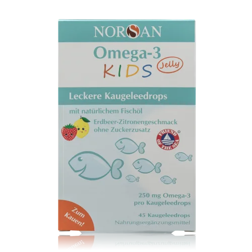 Omega-3 KIDS Jelly Leckere Kaugeleedrops mit natürlichem Fischöl