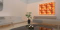 Pink Himalayan Salt Wall in Living Room pink himalayan salt wall in living room
