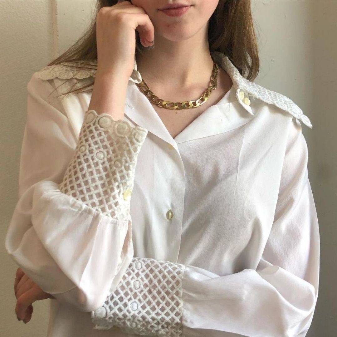 @cc_found vintage white blouse