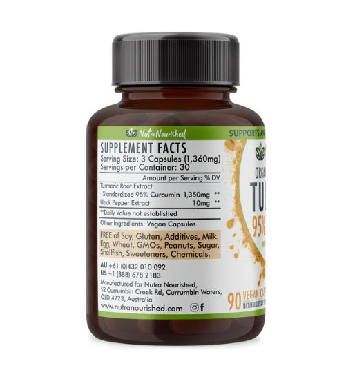 VALUE BUNDLE: Organic Pure Curcumin Tablets - 95% Pure Organic Vegan - Image 3