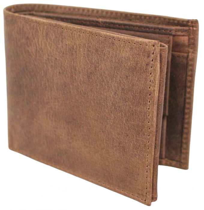 RFID Full Grain Cow Hide Hunter Nu-buck Leather Wallet Style 12040 - Image 2
