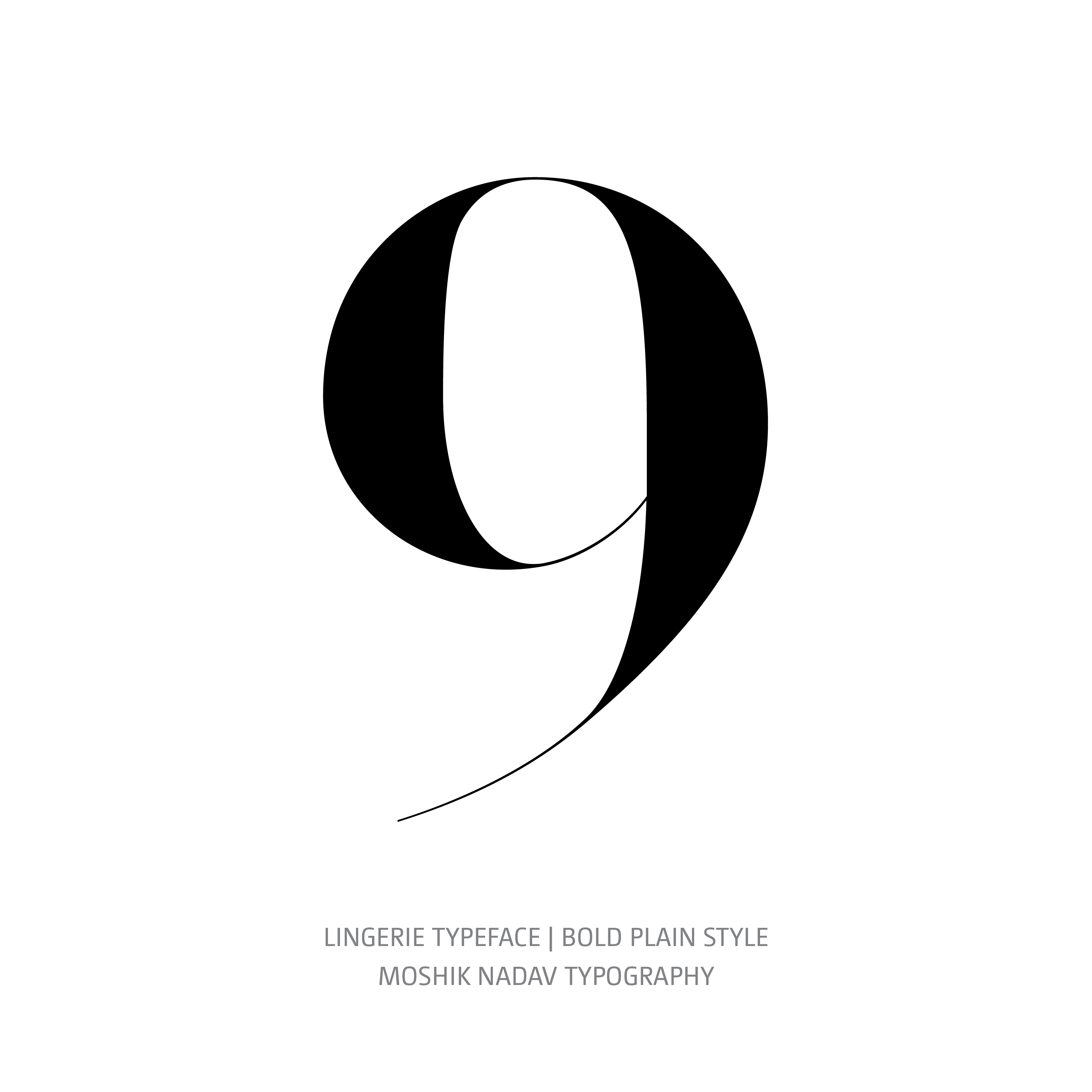 Lingerie Typeface Bold Plain 9