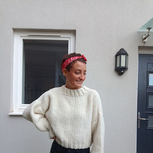 Strickmuster: Einfacher, schäbiger Pullover