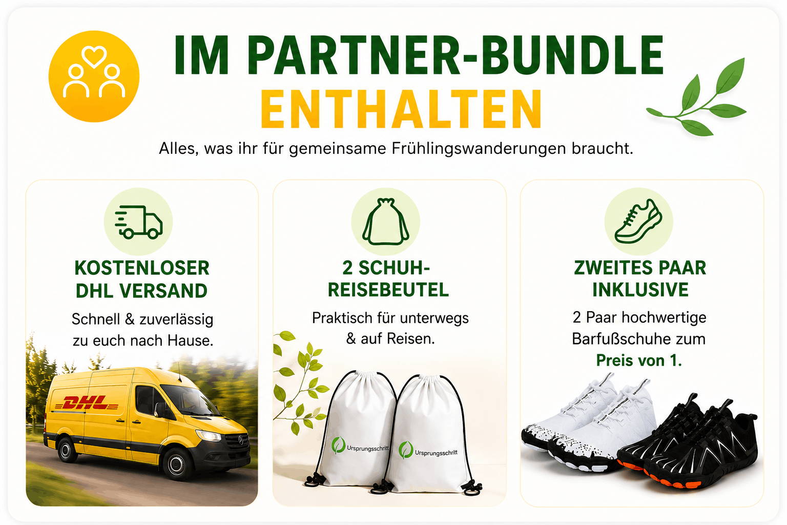3 Gratis Geschenke: 1 Paar Schuhe, Kostenloser Versand, 2 Schuhbeutel