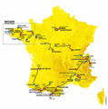 2021 Tour de France map