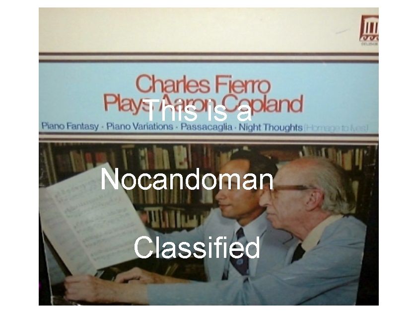 CHARLES FIERRO PLAYS AARON COPLAND - AUDIOPHILE SEALED DELOS LP FREE SHIPPING IN U.S.