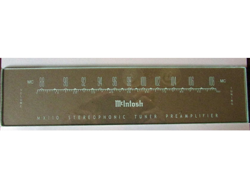 Mcintosh  MX-110 or MX-110Z Front display glass & Lettering or Metal lettering