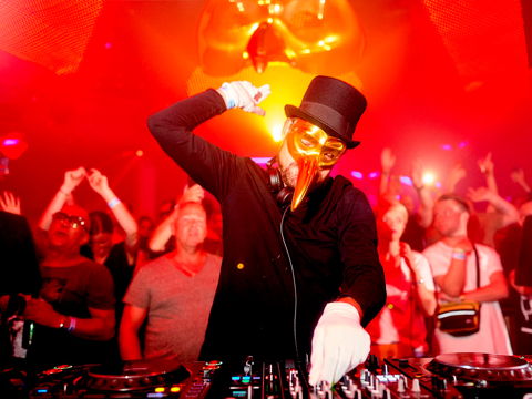 The misterious Claptone at Pacha Ibiza