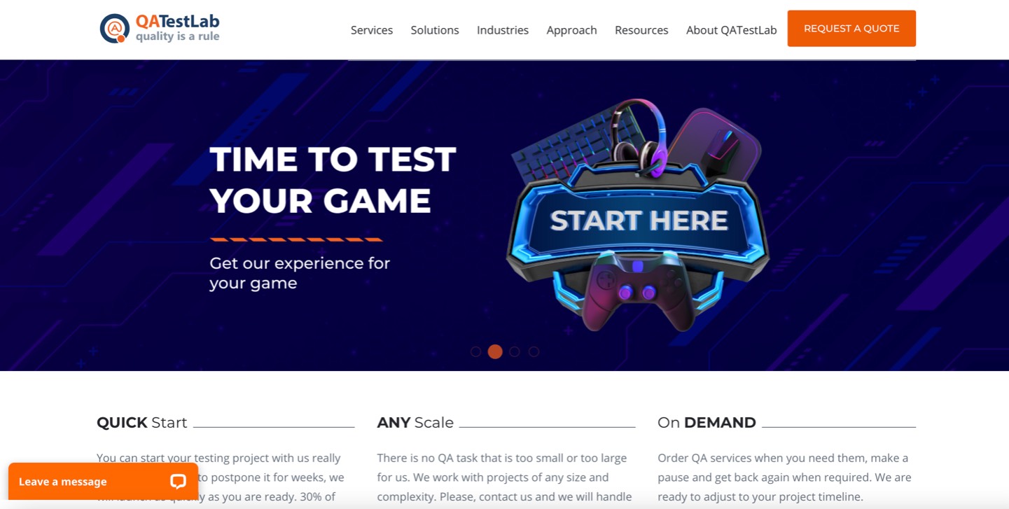 QATestLab product / service